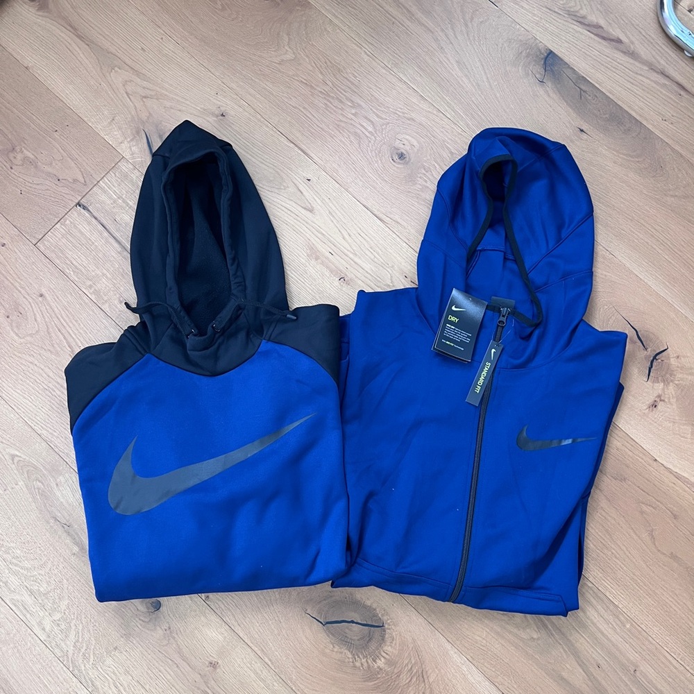 NIKE Navy hoodie zip up sweatshirt Bundle size XL